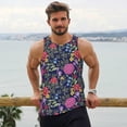 thumbnail image 6 of Cauagu Floral Print Men's Sleeveless Muscle Shirts,Tank Tops Quick Dry Workout Tank Top Gym Muscle Tee Fitness Bodybuilding T Shirt for Men-XX-Large, 6 of 7