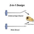 thumbnail image 3 of Undercarriage 2 in 1 Pressure Washer Attachment Undercarriage Cleaner Water Broom Surface Cleaner with 4 Nozzles 2 Extension Rods Straight & 45 Degrees Angled, 3 of 6