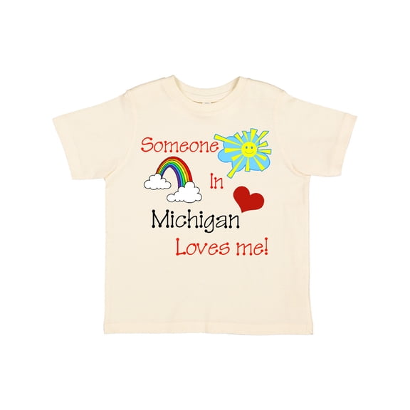 Inktastic Someone in Michigan Loves Me Boys or Girls Toddler T-Shirt