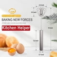 thumbnail image 4 of Batidor de huevos de acero inoxidable, batidor de huevos, batidor de huevos semiautomático giratorio, le permite revolver fácilmente sin sentirse cansado, utilizado para hacer crema, 4 of 5