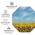 thumbnail image 4 of Balery 6 Pcs Blooming Sunflower Fieldleather Coasters Set, Drink Table Cup Coasters For Living Room Kitchen Coffee Decor, 4 of 9