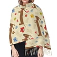 thumbnail image 5 of Shawl Wraps for Women - Dachshund Dog Puppy Flower Oversized Fall Winter Fashion Blanket Scarf for Women, 5 of 6