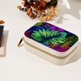 thumbnail image 7 of Tropical Jungle Leaves Velvet Portable Jewelry Box with Removable Compartment - Ideal Bracelet Holder and Necklace Organizer - Gift, 7 of 7
