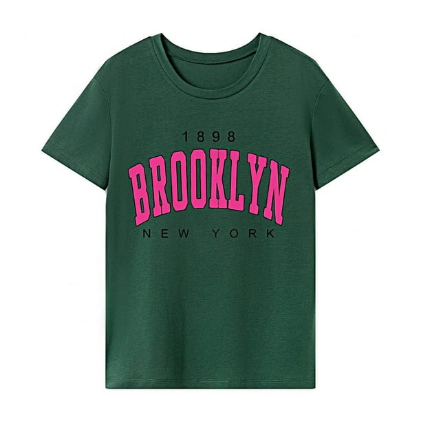 Camiseta para Mujer Ropa Deportiva de Verano Camiseta básica Femenina para Viaje Deportivo a