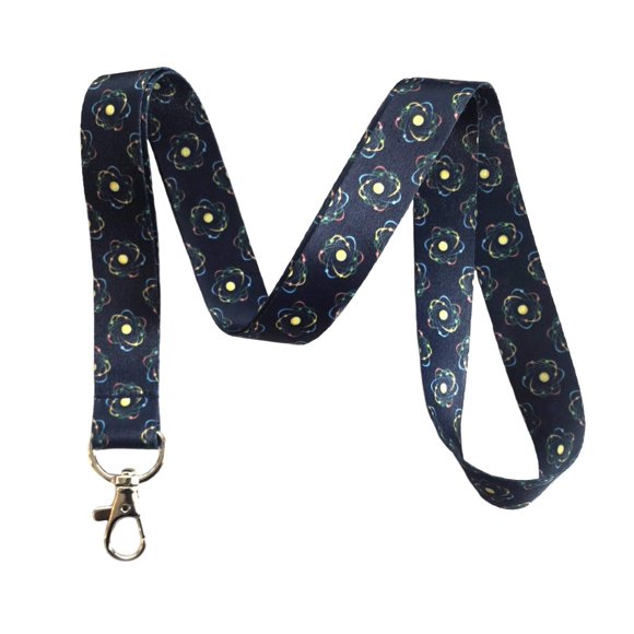 Science Print Lanyard Key Chain Id Badge Holder (Atoms)
