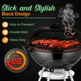 thumbnail image 4 of NutriChef Stainless Steel Kitchen Portable Outdoor Charcoal BBQ Grill, 4 of 8