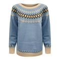thumbnail image 4 of LUOGENLI Chandails Cardigan pour Femmes Grande Taille Tricot Manches Longues Décontracté Ample Automne Hiver Doux Confortable Col Rond pour Usage Quotidien Bleu Ciel Taille g, 4 of 4