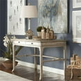 thumbnail image 3 of Bowery Hill Contemporary Aged Writing Desk in Mango Wood, 3 of 3