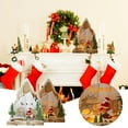 thumbnail image 1 of Xihbxyly Adornos Navideños Iluminados de Madera con Diseño de Papá Noel y Muñeco de Nieve, Decoración Festiva de Escritorio, Luz de Noche y Centro de Mesa, Decoración para Fiestas, Funciona con Pilas, 1 of 7