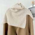 thumbnail image 2 of SUXIAN Women's Winter Scarf Solid All Warm Pullover High Collar Split White One Size, 2 of 3