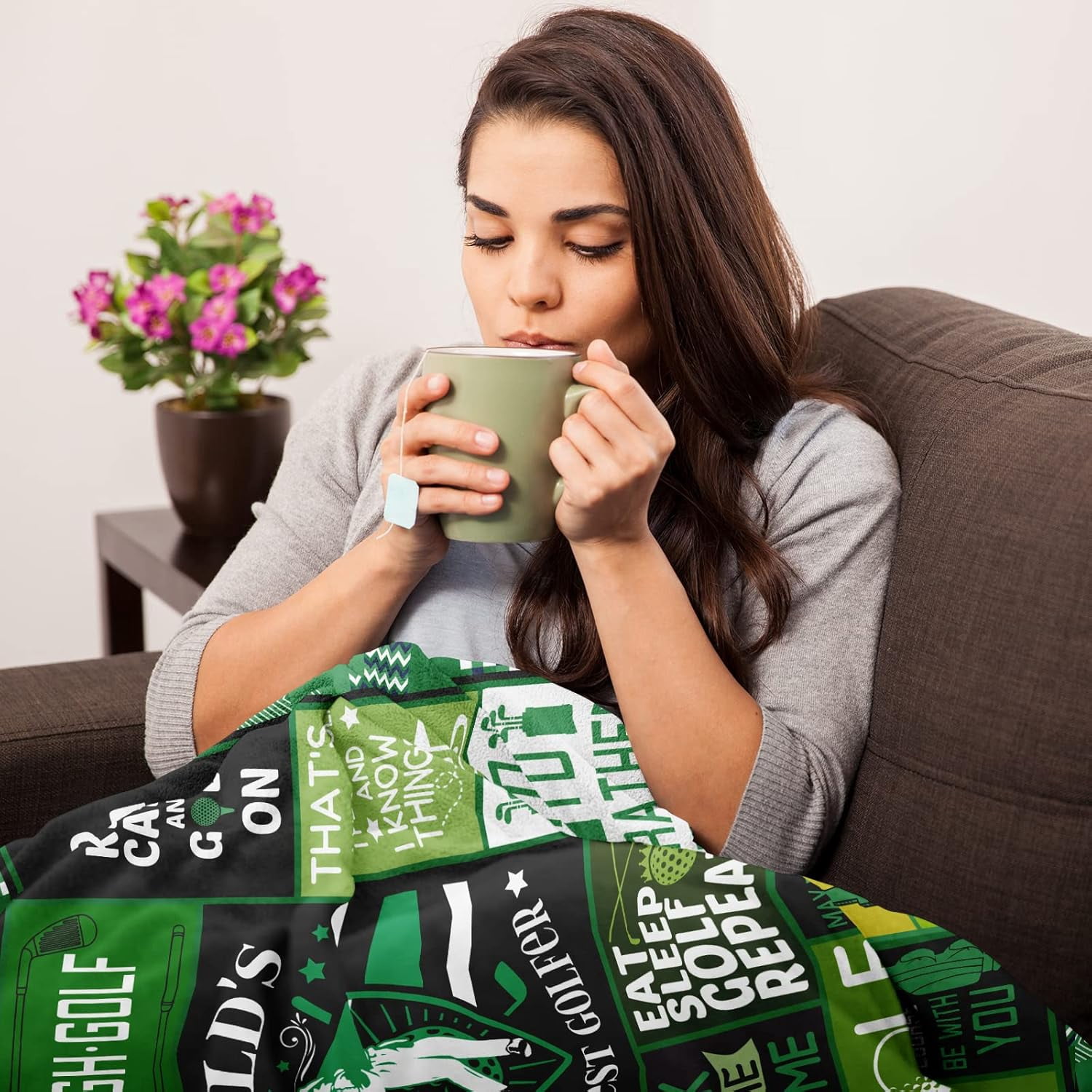 Golf Gifts for Men Unique - Funny Golf Gifts - Valentine Golfing Gifts for Men Women - Best Golf Gift - Top Golf Gift for Him- Golf Stuff- Mens Golf Gifts Ideas - Golf Themed Gifts Blanket
