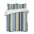 thumbnail image 2 of Blue Yellow Striped Twin XL Size Down Alternative Comforter, Lightweight Comforter Quilt Bedding Set with Pillow Shams Farmhouse Stripes Vintage All Seasons Bed Comforter Duvet Insert 68"x98", 2 of 7