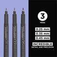 thumbnail image 3 of Juego de bolígrafos SAKURA Microperm Ultrafine Point de 3 piezas, color negro, 3 of 8