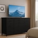 thumbnail image 1 of 10 - cajón cómoda mesa de TV con power outlet para 55 - pulgada tv: de anchura almacenamiento gabinete para dormitorio, sala de estar, y entrada, wood - top consola mesa, 1 of 8