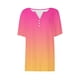 thumbnail image 4 of Camisetas Casuales de Mujer con Cuello en V Camiseta de Color Sólido, Manga Corta Casual Top para el Uso Diario, 4 of 4
