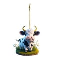 thumbnail image 2 of Clearance Under $5!Yyuenw Acrylic Cow Decoration Ornaments, Cute Cow Pendant Home Decoration, Cute Acrylic Plateau Cow Pendant, Home Decoration Gifts Christmas Decorations, 2 of 4