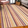 thumbnail image 3 of Pastel Decorative Rug, Vertically Striped Pattern Different Color Straight Lines Classic Old Fashioned, Quality Carpet for Bedroom Dorm and Living Room, 6 Sizes, Dark Salmon, by Ambesonne, 3 of 4