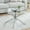 Silver, variant on Round Coffee Table with Tempered Glass Top - Modern Gold Finish