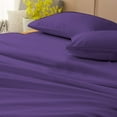 thumbnail image 3 of 4 Piece Luxurious Sheet Set ultra Soft 100% Egyptian Cotton, 800 Thread Count 8 Inch Deep Pocket - (Cal King - Size) Solid Purple Colour, 3 of 4