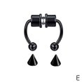 thumbnail image 3 of 1.2x10x3mm Steel Nose Ring Body Jewelry Universal Fit Hypoallergenic, 3 of 8