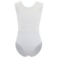 thumbnail image 3 of Mufeng Ballet Leotard for Girls Basic Sleeveless Toddler Dance Outfit Velvet Gymnastics Leotards School Dancewear White 130, 3 of 7