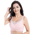 thumbnail image 4 of BIMEI Mastectomy Bra with Pockets for Breast Prosthesis Women's Full Coverage Wirefree Everyday Bra 8888,Pink, 40C, 4 of 6