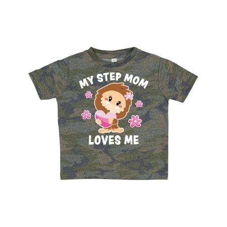 

Inktastic My Step Mom Loves Me with Bigfoot Gift Toddler Toddler Girl T-Shirt