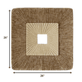 thumbnail image 2 of 1" x 26" x 26" Brown Concave Square Double Layer Ribbed  Wall Plaque, 2 of 3
