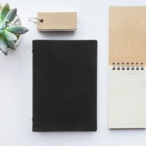 Hemoton PU Cover A5 Loose Leaf Notebook for Daily Portable with Fountain Pen Friendly Paper