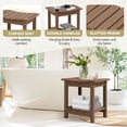 thumbnail image 6 of SERWALL HDPE Shower Bench for Inside Shower, Waterproof Shower Stool with Handles- Brown, 6 of 10