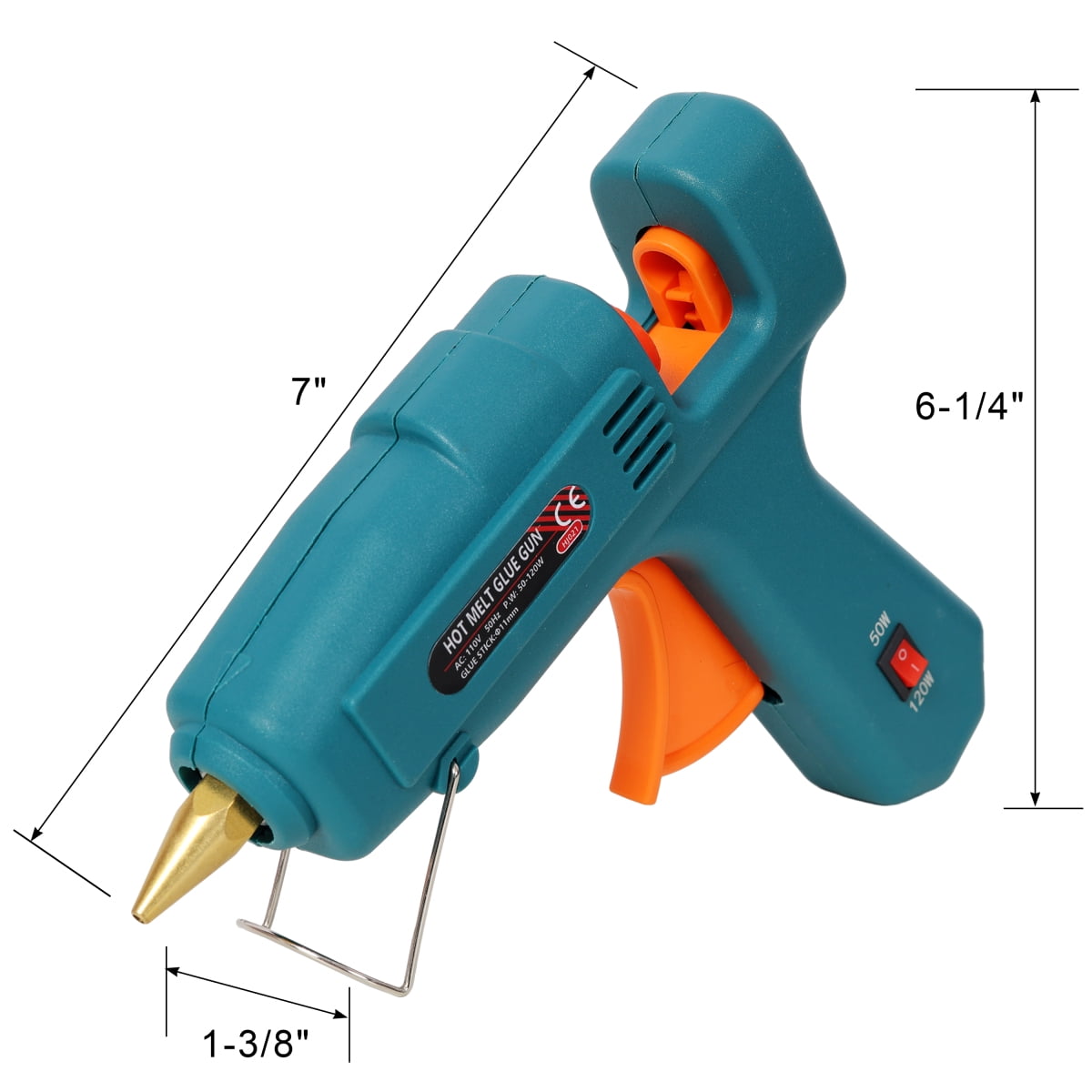 LuckyNote Two Temperature Hot Glue Gun, Professional DIY Craft Repair Tool with 30 Glue Sticks & Storage Bag, Dual Temp Settings, Green