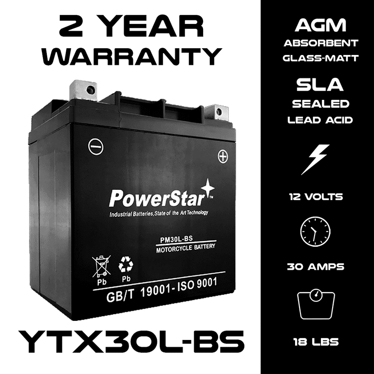 Motorrad Batterie Shido Lithium LIX30L-BS / YIX30L-BS 12V|CCA:480A  167x124x163mm 