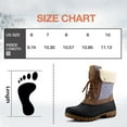thumbnail image 2 of Bocca Women's Insulated Snow Boots Brown&Gray Mid-calf Winter Boots Lace-up 6M, 2 of 7