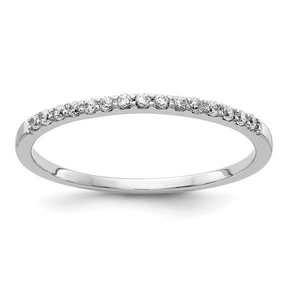 Auriga Fine Jewelry 10K White Gold Diamond Band for Women Size- 6.75