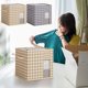 thumbnail image 1 of Caja de tela para organizar tu escritorio | Cajonera apilable | Tela no tejida, cartón, gran capacidad, 30 x 30 x 30 cm | Gris/Beige | Organizador versátil para el hogar y la oficina, 1 of 6