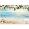 ALYLY 7x5ft Luau Beach Backdrop Summer Hawaiian Photography Background Aloha Birthday Baby Shower Party Banner Tropical Photo Booth Decoration