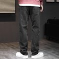 thumbnail image 4 of B91xZ Ripped Jeans for Men Distressed Destroyed Slim Fit Straight Leg Denim Pants,Black 31, 4 of 5