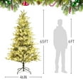 thumbnail image 6 of Kacho 6.5FT Pre-lit Artificial Christmas Tree with Lights, Artificial Xmas Tree, Prelit Christmas Tree for Indoor Outdoor Yard Decorations, Metal Base Stand for Home, Office, Party Decoration, Green, 6 of 7