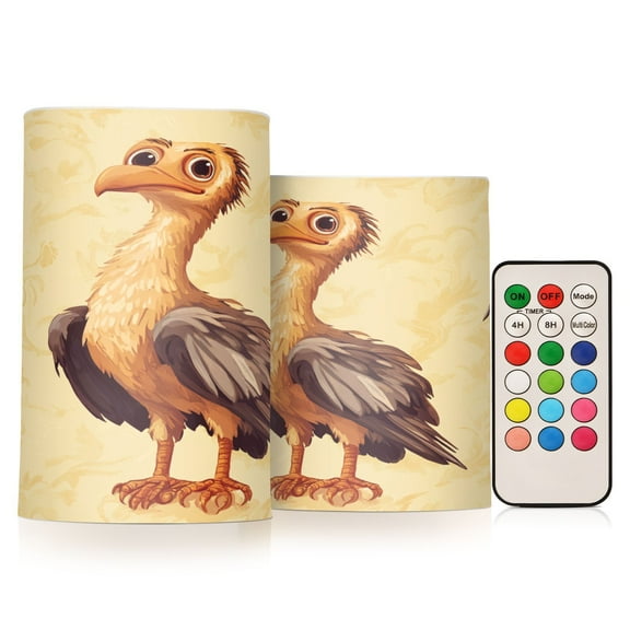 BZSMCE Flameless Candles LED Lights Cute Vulture Pattern Creativity Battery Candles