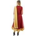thumbnail image 4 of Atasi Designer Maroon Anarkali Kurti With Dupatta Churidar Embroidered Net Dress-20, 4 of 6