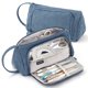 thumbnail image 1 of Bolsa de almacenamiento de bolígrafos estacionarios multicapa, estuche de lápices de gran capacidad, bolsa de viaje de cosméticos, estuche de lápices a cuadros Simple, 1 of 4