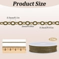 thumbnail image 2 of 15M/49.2 Feet Brass Cable Chain Jewelry Chain Oval Soldered Antique Bronze 2.5mm Craft Curb Link Roll with Spool Connector Chains for Jewelry Making Necklaces Bracelets Earrings DIY Crafts Bronze, 2 of 6