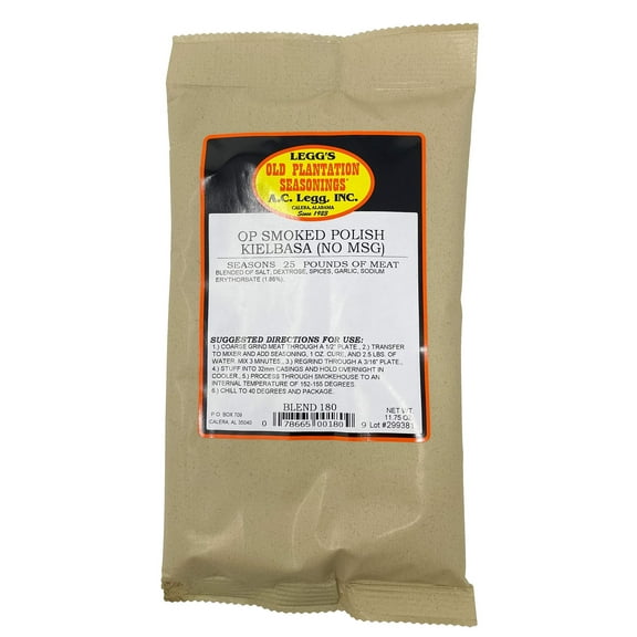A.C. Legg Old Plantation Seasonings - Smoked Polish Kielbasa Sausage Seasoning - No MSG - 11.75 ounce