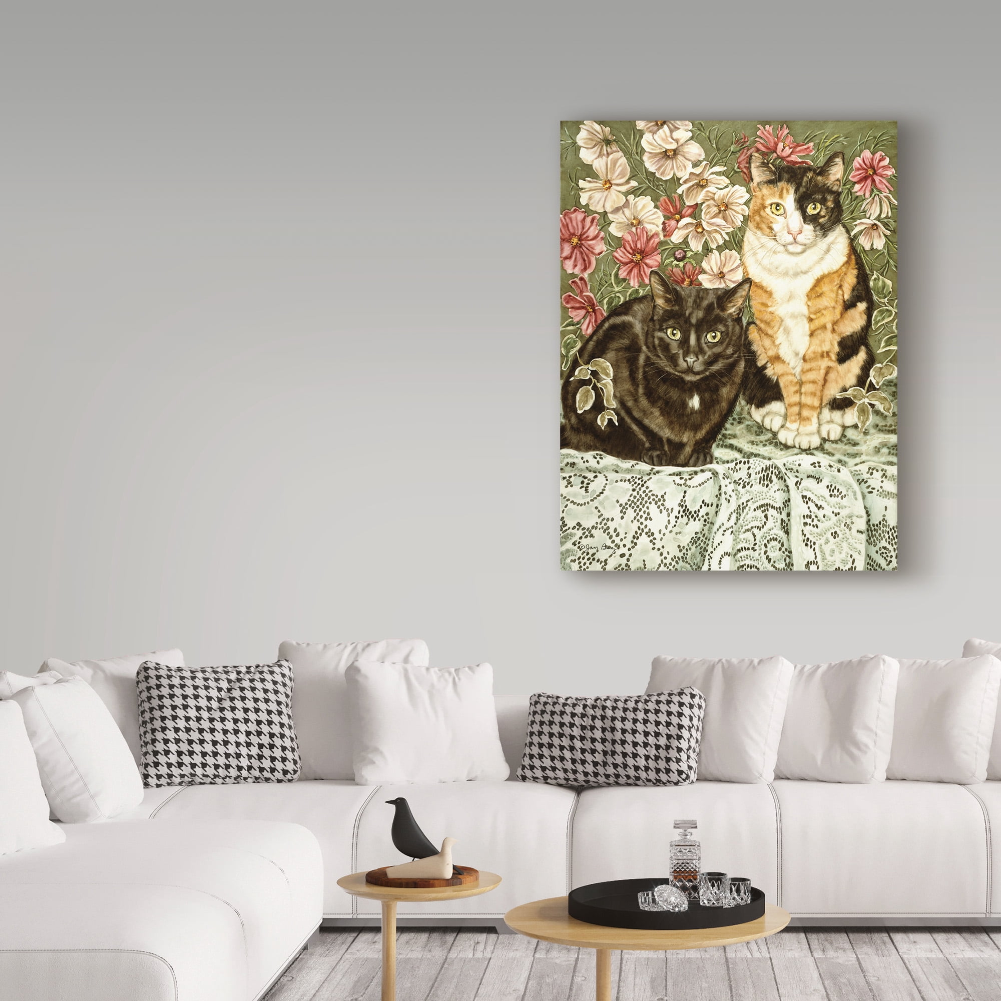 Trademark Fine Art 'Cosmos and Lace' Canvas Art by Jan Benz