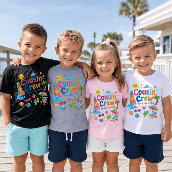 Custom Cousin Crew Shirt, Personalized Beach Vacation Tee, Matching Cousins Trip Shirt, Family Reunion Outfit, Summer Beach Gift