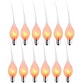 thumbnail image 1 of Couah Bombilla de llama parpadeante, bombillas de repuesto para candelabro con punta de llama transparente, 120 voltios, bombillas de base de candelabro con llama E12, paquete de 12, 1 of 4