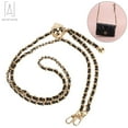 thumbnail image 2 of Gustave 2PCS DIY Alloy Leather Flat Chain Strap Handbag Chains Purse Chain Straps Shoulder Cross Body Replacement Straps with Metal Buckles (Black+White), 2 of 8