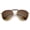 Gold-Tortoise / Amber, variant on sunglassLA - Casual Brow Bar Detail Slim Temple Metal Frame Aviator Sunglasses 62mm - 62mm