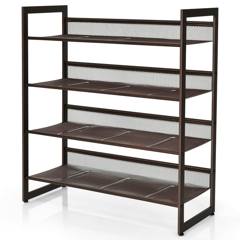 Shoe Rack, 6 Tier Shoe Storage, Flat and Slant Adjustable Shoe Organizer,  Large Capacity