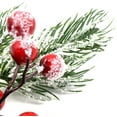 thumbnail image 5 of Artificial Pine Picks Floral Red Berry Stems Crafts for Christmas Wreath Tree Season Decorations,Pack of 5(Xmas-B), 5 of 5
